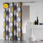 Lot de 2 rideaux tamisant en coton 140 x 240 cm Leafy jaune