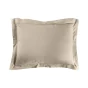 Taie d'oreiller 50 x 70 cm uni 57 fils lina  +point bourdon Sable