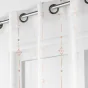 Panneau a oeillets 140 x 280 cm voile sable imprime metallise ariane Or Rose