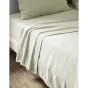 Drap plat 270 x 300 cm Double gaze de coton luxe Gaïa Vert d'eau