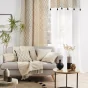 Coussin dehous compr passepoil 45 x 45 cm polycoton imprime metallise lorina Sans