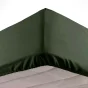 Lot de 2 Draps housse bonnet 30 cm 2 personnes 140 x 190 cm microfibre Oscar Kaki