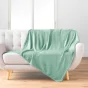 Plaid 125 x 150 cm flanelle relief unie nelia Sauge