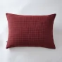 Taie d'oreiller gaze de coton tissée 50 x 70 cm gaïa mix Bordeaux