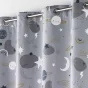 Lot de 2 Rideaux occultant 140 x 260 cm Moonlight Gris
