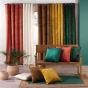 Rideau occutant 140 x 240 cm en velours relief Analia Terracotta