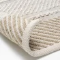 Tapis rectangle 60 x 90 cm coton/polyes fantaisie+fil met silves Naturel