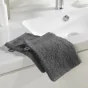 2 gants de toilette 15 x 21 cm eponge unie tendresse Anthracite
