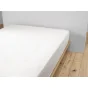 Drap Housse Double Gaze de Coton Blanc – 200 x 200 cm – Bonnet 30 cm