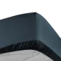 Lot de 2 Drap housse percale de coton 78fils ultra doux 160 x 200 cm Bleu nuit