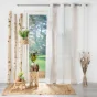 Panneau a oeillets 140 x 240 cm voile sable jacquard estella Sans