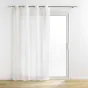 Voilage a oeillets 140 x 240 cm aspect brillant Sunline Blanc/or