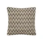 Coussin déhoussable 40 x 40 cm – Coton/Polyester avec fil métallisé Loumeo Noir