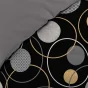 Pack parure de couette 240 x 220 cm Milor + drap housse 140 x 190 x 30 cm Noir