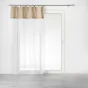 Voilage à anneau 140 x 240 cm en polycoton sablé + jute Leana Beige