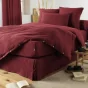 Cache-sommier gaze de coton 160 x 200 cm Gaia Bordeaux