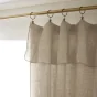 Rideau ajustable + 8 anneaux pince 140 x 270 cm lin lavé français luxe soline Lin