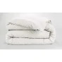 Housse de couette chaude en flanelle 140 x 200 cm Candice Blanc