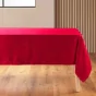 Nappe rectangle 140 x 300 cm jacquard flocons Rouge