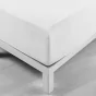 Lot de 2 Draps housse bonnet 30 cm 2 personnes 140 x 190 cm microfibre Oscar Blanc
