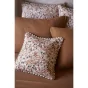 Coussin déhoussable avec croquet 40 x 40 cm gaze de coton imprimée capucine pampa Naturel