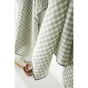 lot de 2 essuie-mains 50 x 70 cm gaze de coton tissée teinte vickie eucalyptus