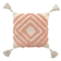 Coussin dehous. compr. pompons 40 x 40 cm coton/polyester tufte athena Marsala