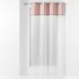Voilage a oeillets 137 x 240 cm voile sablé + haut coton Jolibel Rose