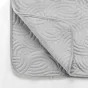 Couvre-lit Velours Uni Solange - 220 x 240 cm - Gris + 2 housses de coussins 60x60 cm