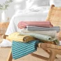 Couvre lit 1 personne 180 x 220 cm coton/polyester tisse adele Rose