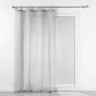 Voilage a oeillets bois 140 x 240 cm voile tissé Minalisa Gris