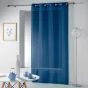 Lot de 2 voilages uni 140 x 240 cm étamine Telma Bleu marine