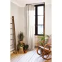 Lot de 2 rideaux 140 x 300 cm réglables double gaze de coton Naturel