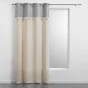 Lot de 2 Rideaux a oeillets 140 x 240 cm polycoton + haut métallisé Sultan Argent