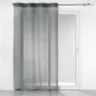 Voilage à oeillets 140 x 240  cm voile sablé + bande velours cotelé Casual Gris