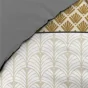 Parure 3 p. 240 x 220 cm polycoton  52 fils Stria Ocre