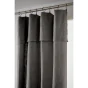 Rideau Ajustable Sixtine Ardoise - 140 x 270 cm - Coton Flammé 8 Anneaux Pince