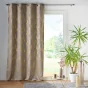Lot de 2 Rideaux à occultant 140 x 260 cm à oeillets Imprimé Métallisé Lyra Taupe
