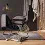 Plaid a franges 125 x 150 cm en coton tissé Janna