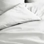 Parure de couette 240 x 220 cm + 2 taie 63 x 63 cm  en percale de coton Blanc