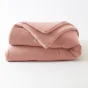 Édredon 180 x 240 cm - Double Gaze de Coton 125 gr/m² - Uni Gaïa Rose Pêche