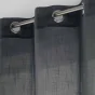Lot de 2 Voilages  a oeillets 140 x 240 cm effet lin tissé Zazy Anthracite