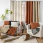 Coussin dehoussable compresse 45 x 45 cm bouclette unie wooly Gris
