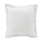 Taie d’oreiller 63 x 63 cm en percale Blanc – Volant plat & point bourdon