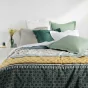 Drap housse 2 personnes 140 x 190 x 30 cm coton bio Biolina Emeraude
