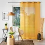 Voilage petite hauteur 140 x 180 cm voile sablé Sandra Jaune