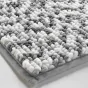 Tapis de bain 45 x 75 cm microfibre tricolore friza Blanc/anthracite