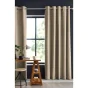 Lot de 2 Rideaux 100% occultant luxe 140 x 260 cm Obscure Beige