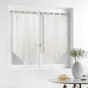 Paire pompon passants 2 x 60 x 160 cm tisse naturel charlize Sans
