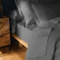 Taie de traversin 85 x 185 cm uni 57 fils lina  +point bourdon Anthracite